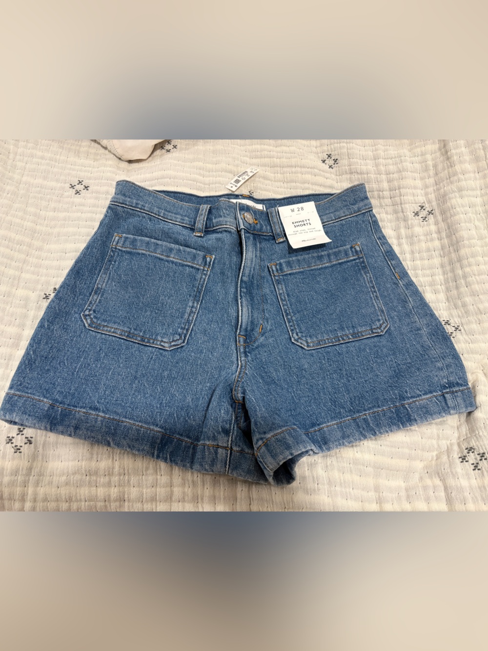 Madewell Classic Blue Denim Front-Pocket Shorts